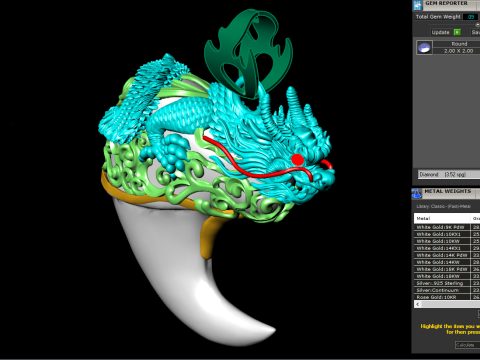 Dragon pendant - Bears claw - Tiger nails - Tiger fang - N918 Model Cetak 3D