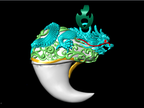 Dragon pendant - Bears claw - Tiger nails - Tiger fang - N918 Model Cetak 3D
