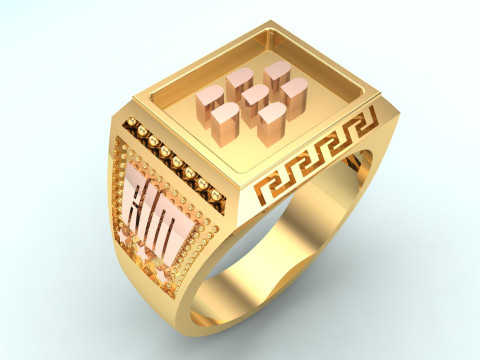 Blackberry ring - Blackberry mens ring - N103200 Modelo de Impressão 3D