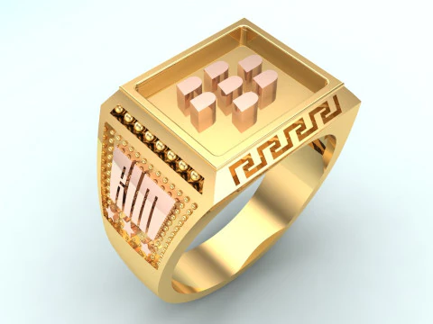 Cincin Blackberry - Cincin pria Blackberry - N103200 Model Cetak 3D