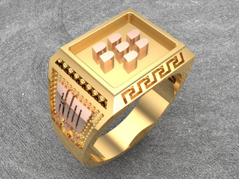 Blackberry ring - Blackberry mens ring - N103200 3D Druckmodell
