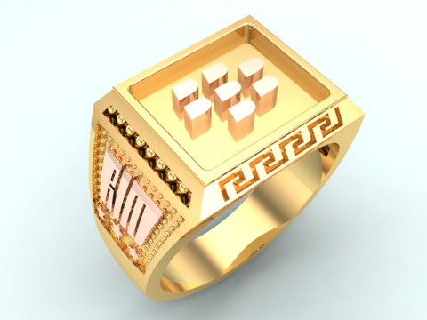 Blackberry ring - Blackberry mens ring - N103200 3D Druckmodell