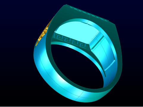Blackberry ring - Blackberry mens ring - N103200 3D Druckmodell