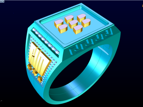 Blackberry ring - Blackberry mens ring - N103200 3D Druckmodell