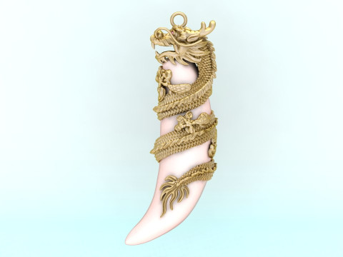 Dragon pendant - Bears claw - Tiger nails - Tiger fang - N947 3D Print Model