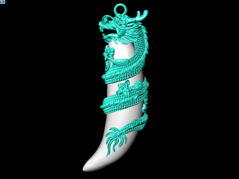 Dragon pendant - Bears claw - Tiger nails - Tiger fang - N947 3D Baskı Modeli