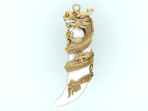 Dragon pendant - Bears claw - Tiger nails - Tiger fang - N947 3D Baskı Modeli