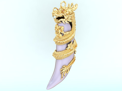 Dragon pendant - Bears claw - Tiger nails - Tiger fang - N947 3D Baskı Modeli