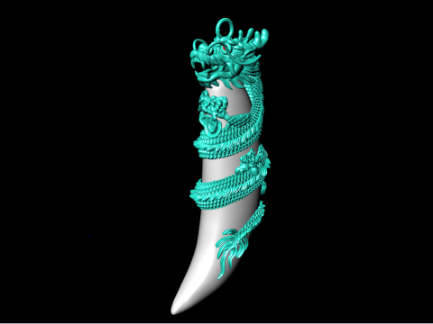 Dragon pendant - Bears claw - Tiger nails - Tiger fang - N947 3D Baskı Modeli