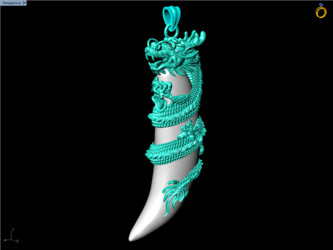 Dragon pendant - Bears claw - Tiger nails - Tiger fang - N947 3D Baskı Modeli