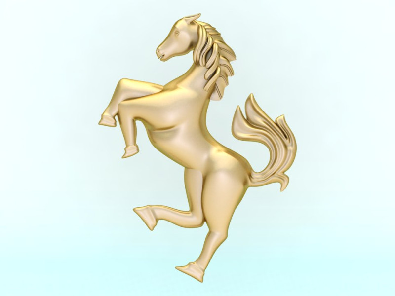 Horse for jewelry - Horse for pendant - Horse for ring - N425 Modèles 3D en vedette .c4d .max .obj .3ds .fbx .stl .blend