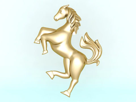 Horse for jewelry - Horse for pendant - Horse for ring - N425 3D Print Model