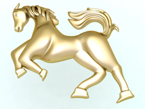 Horse for jewelry - Horse for pendant - Horse for ring - N425 3D Print Model