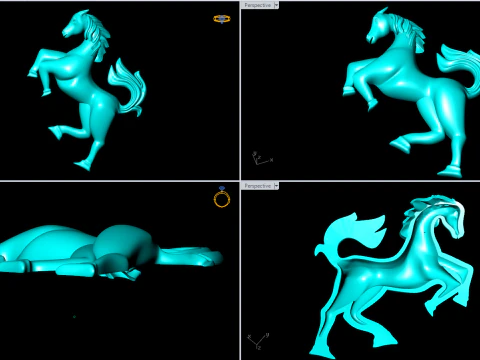 Horse for jewelry - Horse for pendant - Horse for ring - N425 3D Print Model