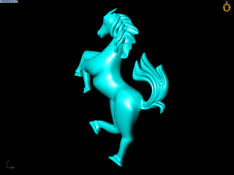 Horse for jewelry - Horse for pendant - Horse for ring - N425 Modelo de Impressão 3D