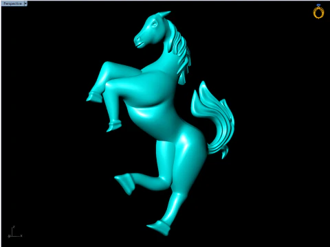 Horse for jewelry - Horse for pendant - Horse for ring - N425 3D Print Model