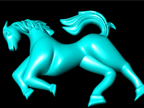 Horse for jewelry - Horse for pendant - Horse for ring - N425 3D Print Model