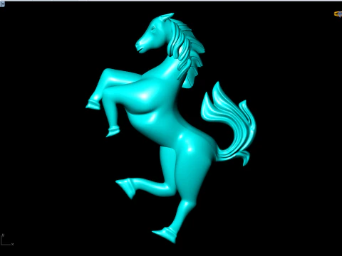 Horse for jewelry - Horse for pendant - Horse for ring - N425 3D Print Model