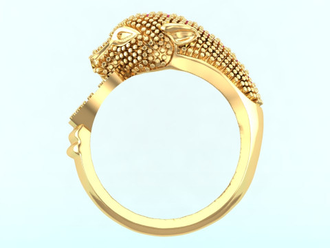 Leopard rings - Panther ring - N244 3Dプリントモデル