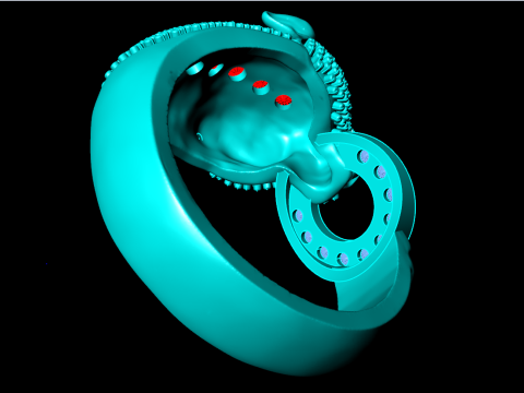 Leopard rings - Panther ring - N244 3Dプリントモデル