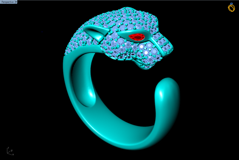 Leopard Rings - Men ring - N303 Modèles 3D en vedette .c4d .max .obj .3ds .fbx .stl .blend 