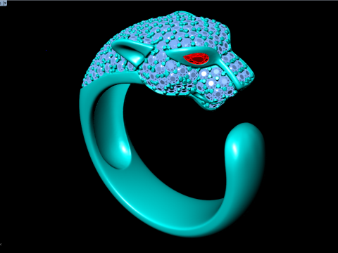 Leopard Rings - Men ring - N303 3D Принт Модель