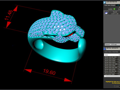 Leopard Rings - Men ring - N303 Modèles 3D en vedette