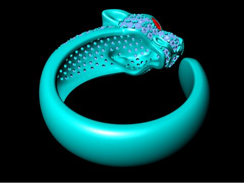 Leopard Rings - Men ring - N303 Modèles 3D en vedette