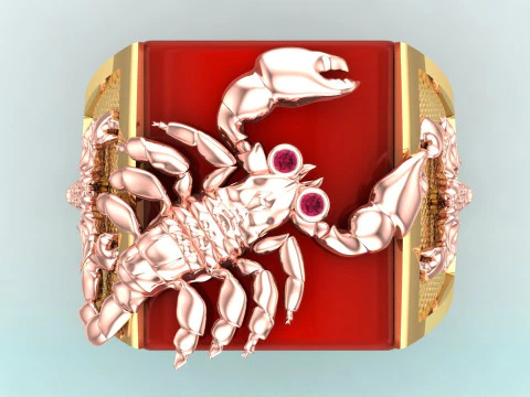 Scorpion Ring - Mens Ring - N900 3D Print Model
