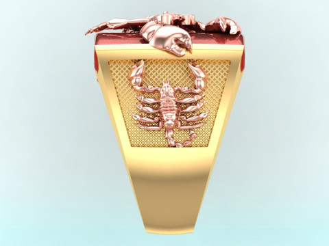 Scorpion Ring - Mens Ring - N900 3D printmodel