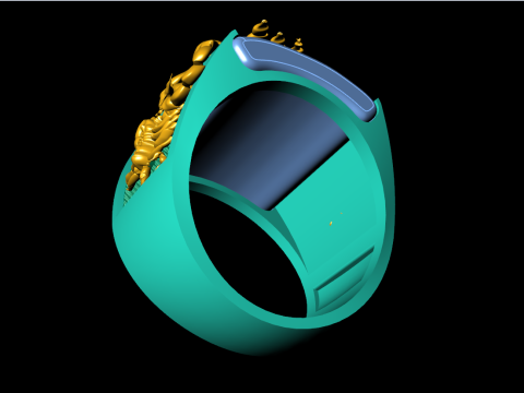 Scorpion Ring - Mens Ring - N900 3D printmodel