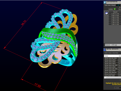 Butterfly Rings - Womens Rings - N208 3D printmodel