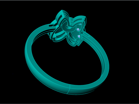 Butterfly Rings - Womens Rings - N1130 3D printmodel