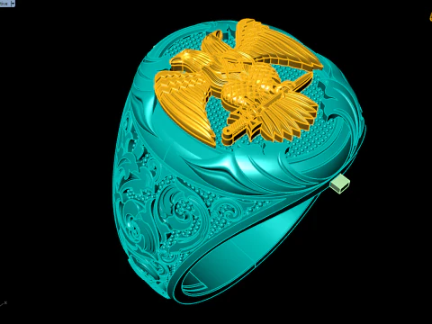 Eagle ring - Pattern Ring - Sculpture ring - N848 3D Print Model