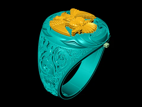 Eagle ring - Pattern Ring - Sculpture ring - N848 3D Print Model