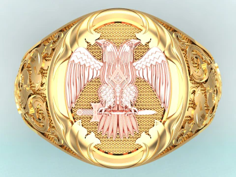 Eagle ring - Pattern Ring - Sculpture ring - N848A 3D Print Model