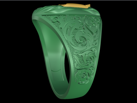 Eagle ring - Pattern Ring - Sculpture ring - N848A Model Cetak 3D