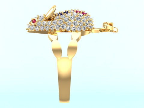 Mouse Ring - Womens rings - N422 3D 打印模型