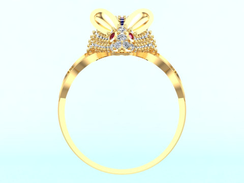 Mouse Ring - Womens rings - N422 3D 打印模型