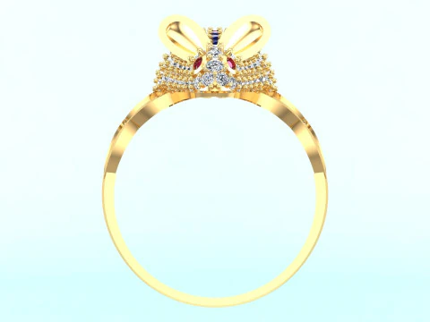 Mouse Ring - Womens rings - N422 3D Print Model