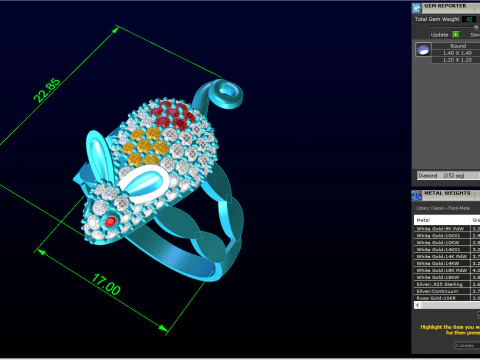 Mouse Ring - Womens rings - N422 3D Print Model