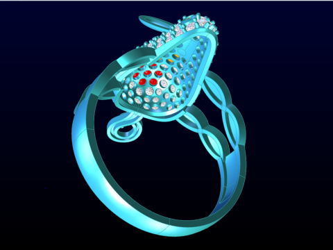 Mouse Ring - Womens rings - N422 3D 打印模型