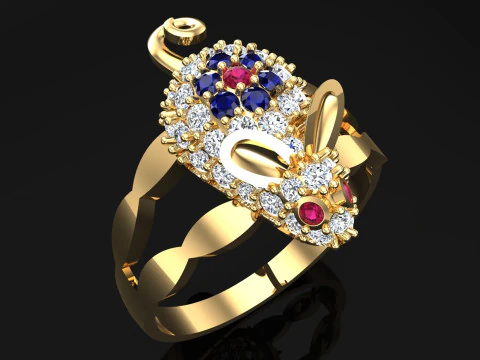 Mouse ring - Womens rings - N507 3D Print Model
