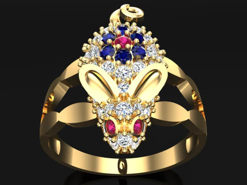 Mouse ring - Womens rings - N507 3D Print Model