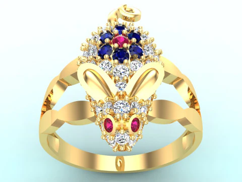 Mouse ring - Womens rings - N507 3D Print Model