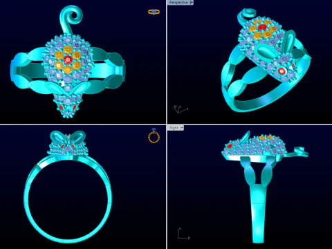 Mouse ring - Womens rings - N507 3D Print Model