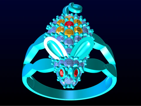 Mouse ring - Womens rings - N507 3D Print Model