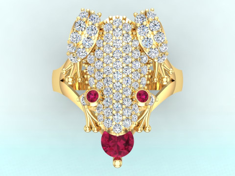 Toad Ring - Womens Rings - N415 Modello di stampa 3D