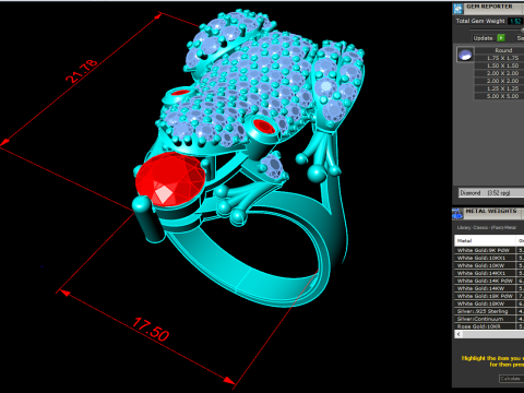 Toad Ring - Womens Rings - N415 Modello di stampa 3D