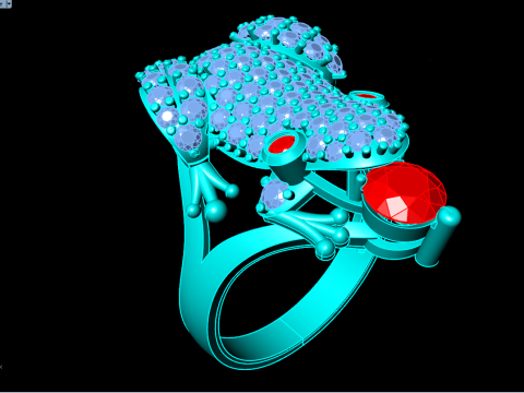Toad Ring - Womens Rings - N415 Modello di stampa 3D